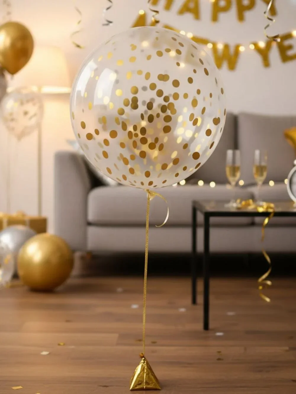 36 Inch Clear Confetti Balloons Party Supplies for Any Occasion